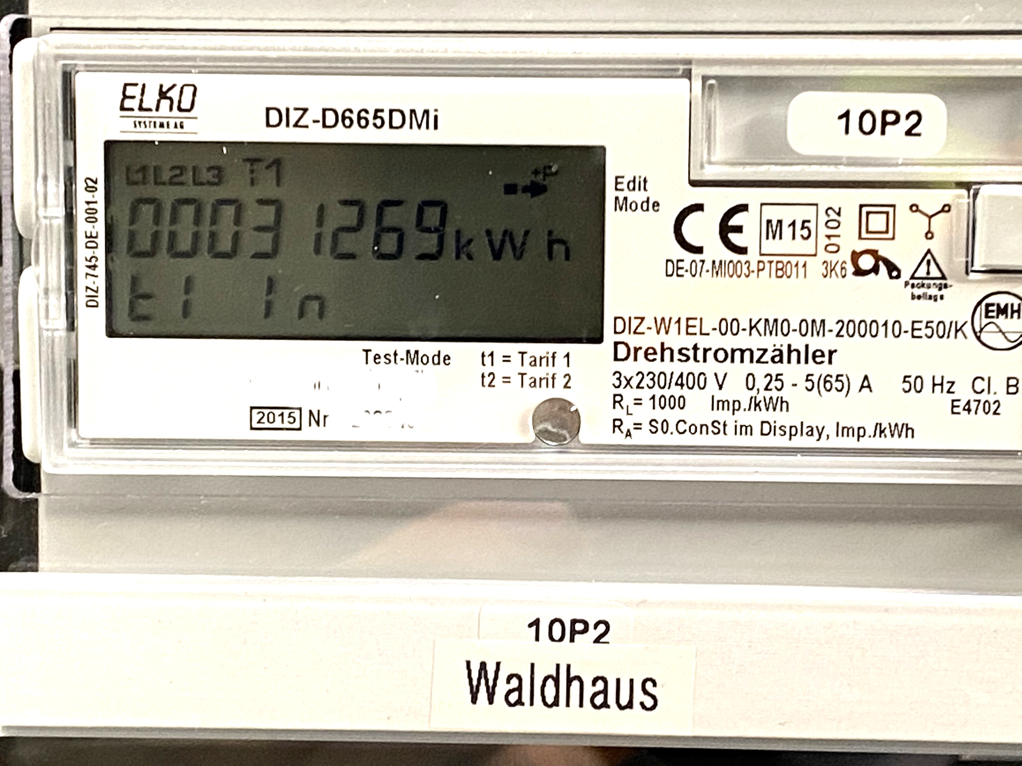 Meter Waldhaus at the first day